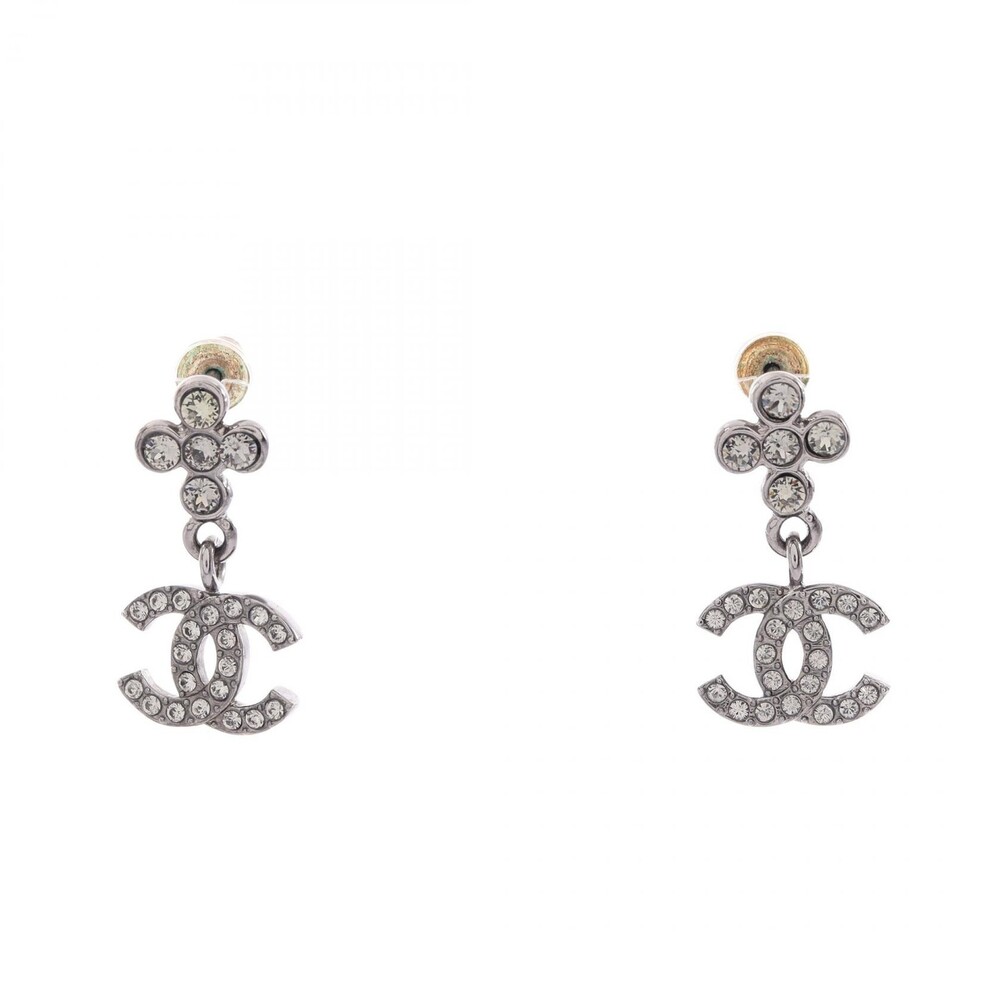 Chanel Coco Mark Pierced Earrings Metal #322234C85B